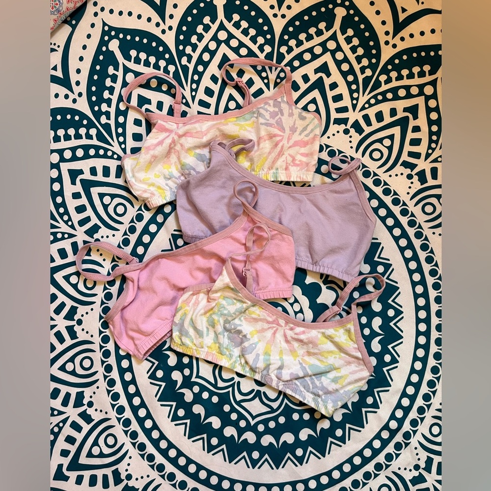 The Children's Place Girls Pastel Bralette Set - Lavender, Pink, Multi